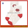 Cotton Cute White Red All-over Prints Flower Girls Baby Socks/Red Print Socks for Baby Girls